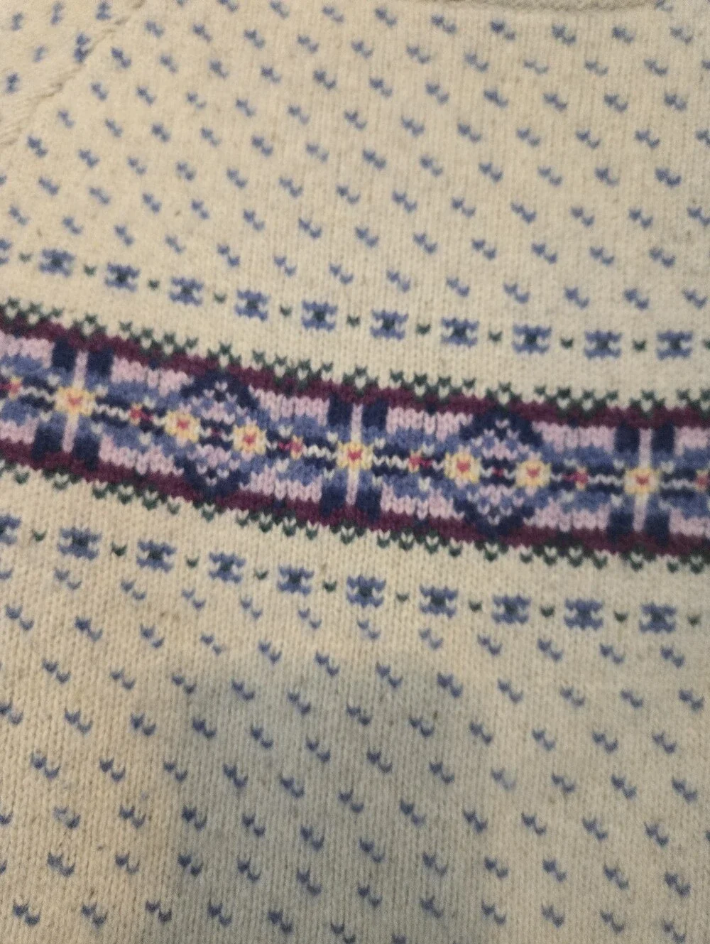 J.Crew lambswool Fair Isle bird’s eye sweater Men's medium multicolor